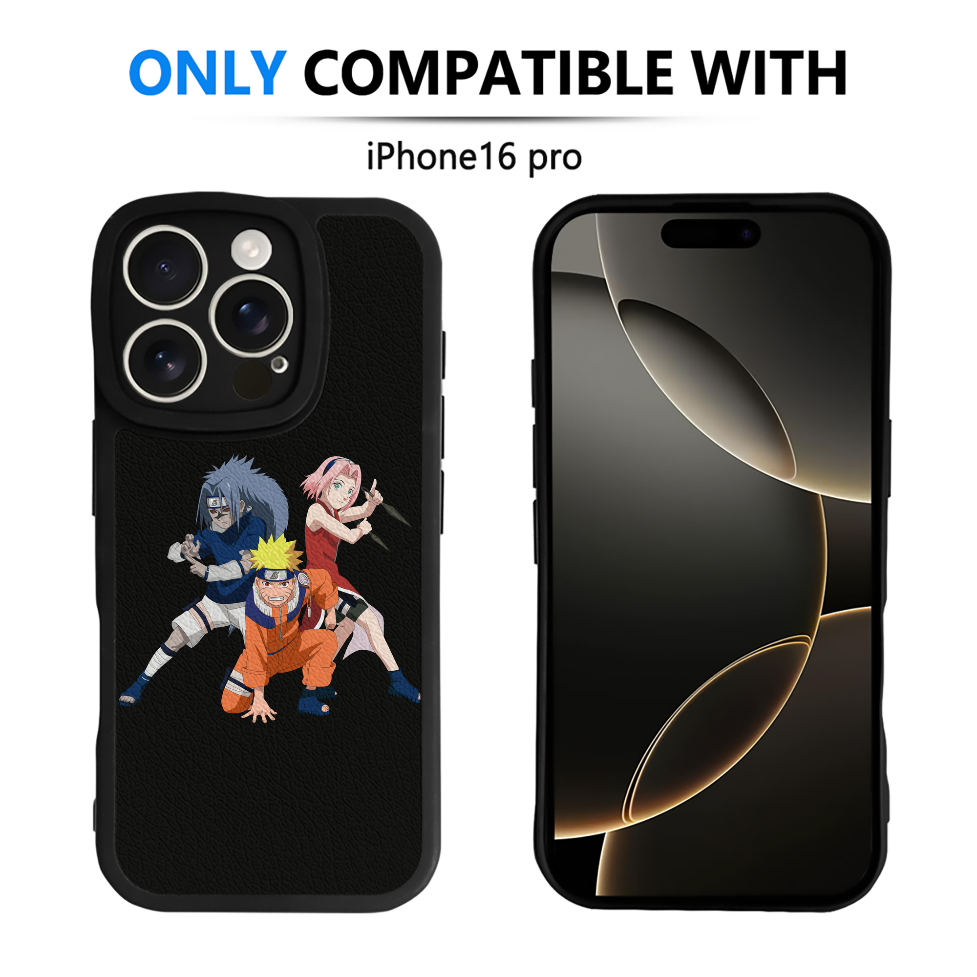 （画像用） NARUTO -ナルト- うずまき ナルト Uzumaki Naruto 【iPhone 16シリーズ対応】シリコンスマホケース（レザー調） 材質：シリコン